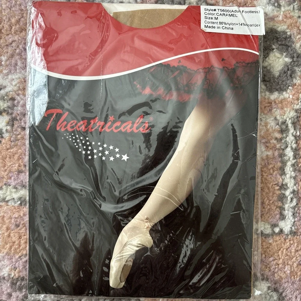 Theatricals Classwear Style T5600 Footless Dance Tights Caramel‎ Medium